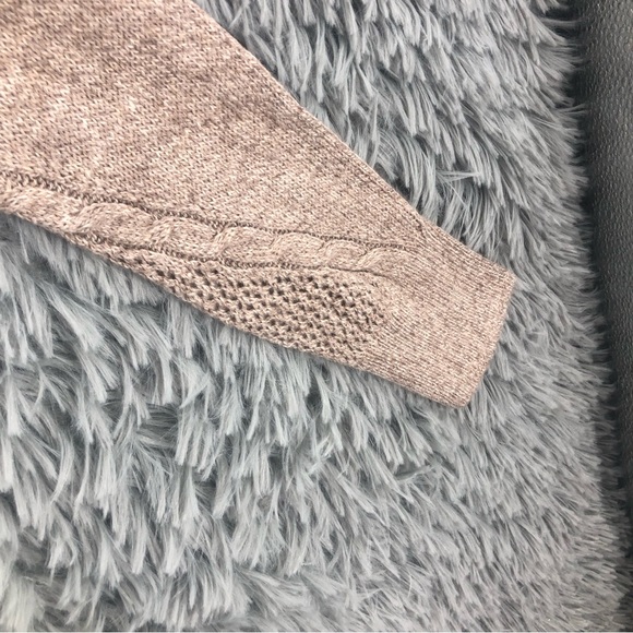 American Eagle Outfitters Sweater Womens  Small Taupe Wool Blend Cable Knit - Picture 5 of 11